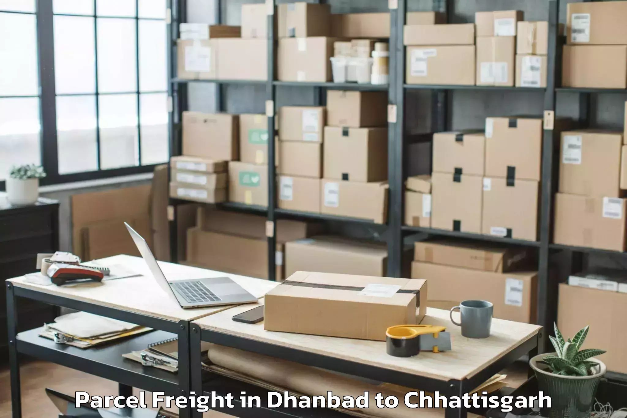 Book Dhanbad to Baikunthpur Parcel Freight